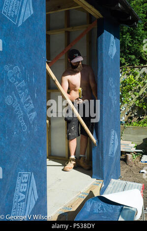 Bauherren ein großer in einem Gartenhaus Stockfoto