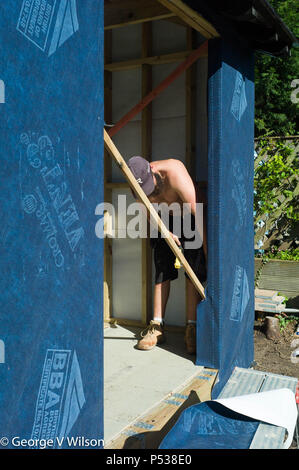 Bauherren ein großer in einem Gartenhaus Stockfoto