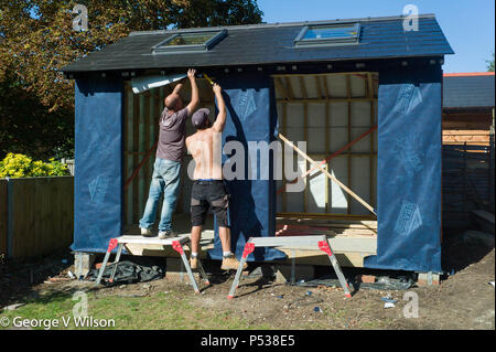 Bauherren ein großer in einem Gartenhaus Stockfoto
