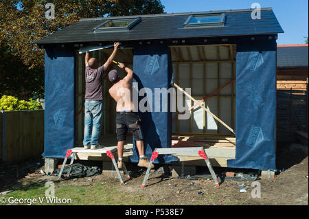 Bauherren ein großer in einem Gartenhaus Stockfoto