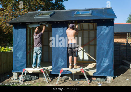 Bauherren ein großer in einem Gartenhaus Stockfoto