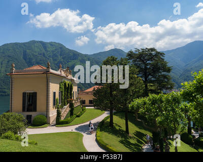 Die Villa del Balbianello ist eine Villa in der Gemeinde Lenno, Provinz Como, mit Blick auf den Comer See. Es befindet sich auf einer kleinen Halbinsel an der Wester entfernt Stockfoto