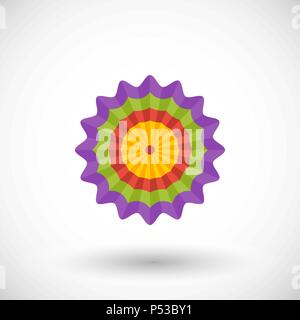 Festa Junina Girlande flachbild Vektorsymbol, flache Ausführung von dekoratives Objekt auf den weißen Hintergrund, niedliche Vector Illustration mit Reflexionen Stock Vektor