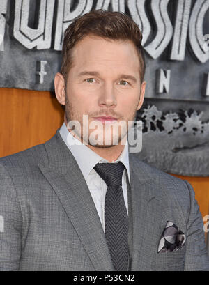 CHRIS PRATT uns Schauspieler besucht die Premiere von Universal Pictures und Amblin Entertainment's 'Jurassic Welt: Gefallene Königreich" an der Walt Disney Concert Hall am 12. Juni 2018 in Los Angeles, Kalifornien. Foto: Jeffrey Mayer Stockfoto