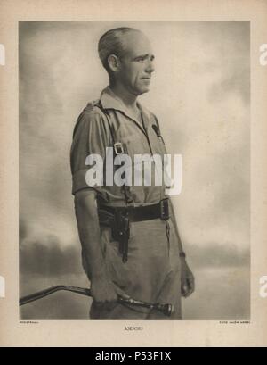 España. Guerra Civil (1936-1939). Militar del Ejército Nacional. Carlos Asensio Cabanillas (1896-1970). Stockfoto