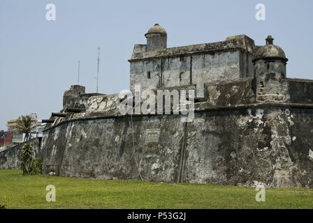 Mexiko. Veracruz Stadt. Fort oder Baluarte Santiago. 17. Jahrhundert. Stockfoto