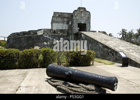 Mexiko. Veracruz Stadt. Fort oder Baluarte Santiago. 17. Jahrhundert. Stockfoto