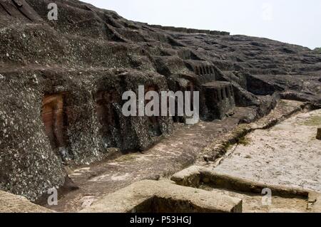 Bolivien. Archäologische Stätte von Samaipata Felszeichnungen (el Fuerte) 4. und 16. Jahrhundert AD. Weltkulturerbe (UNESCO). . Stockfoto