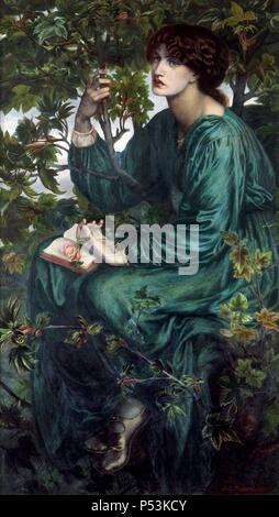 Day Dream, 1880 von Dante Gabriel Rossetti (1828-1882). Englischer Dichter, Zeichner und Maler. Victoria and Albert Museum. London. England. Vereinigtes Königreich. Stockfoto