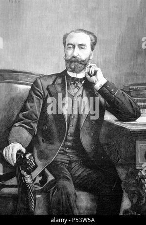 Marie François Sadi Carnot (1837-1894), político Francés, Presidente de la Tercera República de Francia de 1887 Hasta su asesinato En 1894. Stockfoto