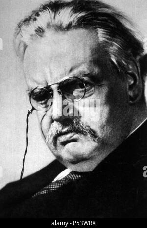 Gilbert Keith Chesterton (1874-1936), escritor Británico. Stockfoto