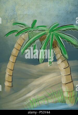 Palm-Bäume-Abbildung Stockfoto