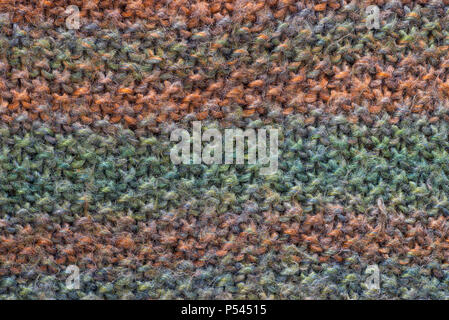 Mehrfarbig gestrickt Hintergrund Textur Makro Stockfoto