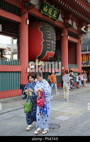 Kaminarimon Präfektur, haupttor Senso-ji Tempel, Asakusa, Tokyo, Japan Stockfoto