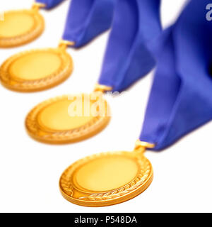 Nahaufnahme Schuß des ersten Platzes Goldmedaille Stockfoto