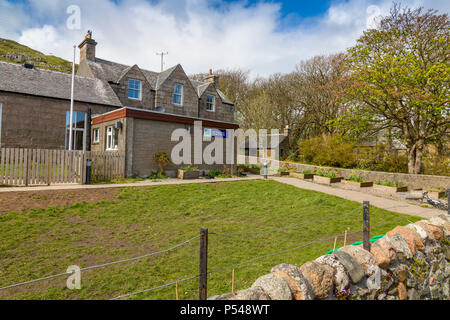 Die erste (und einzige) Schule auf der Hebriden Insel Iona, Argyll und Bute, Schottland, Großbritannien Stockfoto