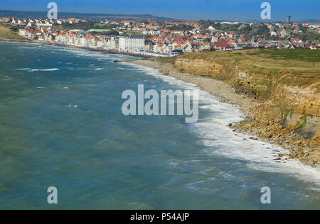 Boulogne-sur-Mer (Frankreich), entlang der "Côte d'Opale" Küste. Von der "Fort de La Creche Übersicht" in Boulogne-sur-Mer Stockfoto