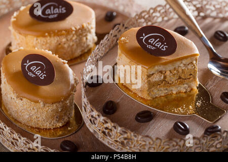 Calais", Kaffee Kuchen, Spezialität aus der Region Nord-Pas-de-Calais (Frankreich) Stockfoto