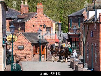 Blists Hill, in der Nähe der viktorianischen Stadt Madeley, Shropshire, England, UK. Stockfoto