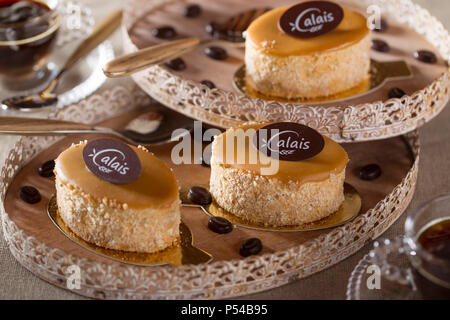 Calais", Kaffee Kuchen, Spezialität aus der Region Nord-Pas-de-Calais (Frankreich) Stockfoto