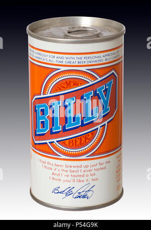 Billy Bier wurde zum ersten Mal im Juli 1977 gebraut, Falls City Brewing Company zu Ehren von US-Präsident Jimmy Carter's jüngerer Bruder Billly Carter. Stockfoto