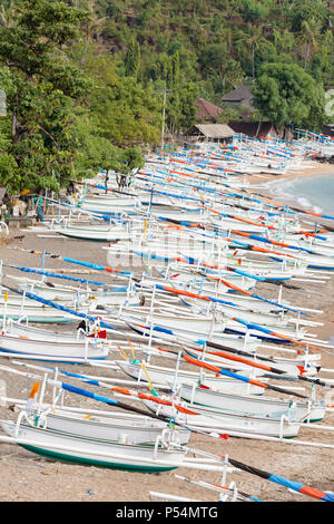 Bangka Boote, Amed, Bali, Indonesien Stockfoto