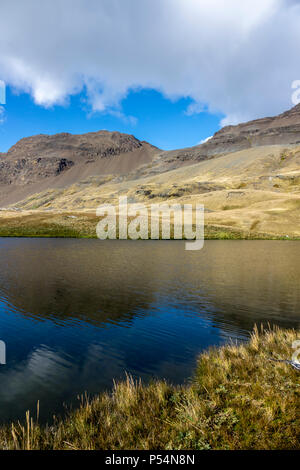 Versteckte Seen in Shackleton Valley, South Georgia Island Stockfoto