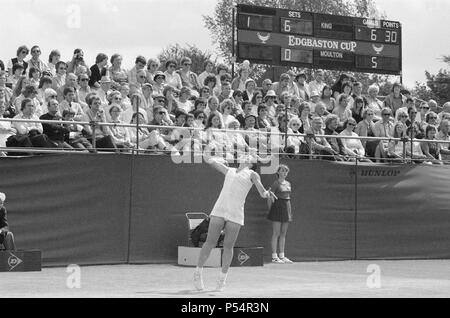 1983 Edgbaston Schale, an der Edgbaston Priorat Club in Birmingham, England, 6. bis 12. Juni 1983. Unser Bild zeigt, Billie Jean King im Damen Einzel Finale, Sonntag, 12. Juni 1983. Stockfoto