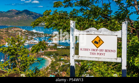 Antigua Yacht Club von Oben Stockfoto