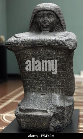 Schatzkammer des Pharao Sethi I. Diorit. Herrschaft von Ramses II., 1290-1224 BC. 19. Dynastie. Neuen Reich. Ny Carlsberg Glyptotek Museum. Kopenhagen. Dänemark. Stockfoto