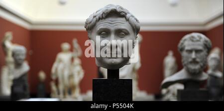 Büste des Pompeius (106 BC-48BC). Militärischer und politischer Führer von der späten römischen Republik. Ny Carlsberg Glyptotek. Kopenhagen, Dänemark. Stockfoto