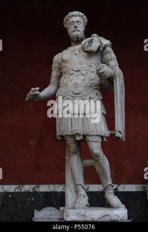 Mark Aurel (Marcus Aurelius Antoninus Augustus) (121 - 180). Römischer Kaiser von 161 bis 180. Dynastie Antonine. Ny Carlsberg Glyptotek. Dänemark. Stockfoto