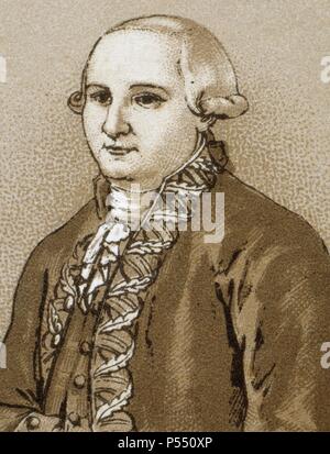 Felix Berenguer de Marquina (1736-1826). Spanische Marine-Offizier, Kolonialbeamter und Vizekönig von Neuspanien (1800-1803). Porträt. Gravur. Stockfoto