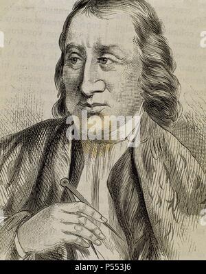 ADAMS, Samuel (Boston, 1722 - Boston, 1803). Fue uno de los forjadores de la Independencia de Los Estados Unidos. Grabado Del Siglo XIX. Stockfoto