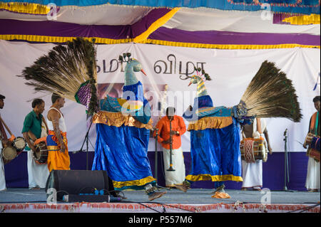 AUROVILLE, Indien - 4. März 2018: Sangamam Festival. Stockfoto