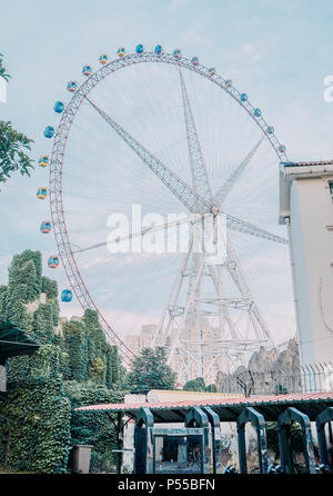 Shanghai, Shanghai, China. 24. Juni, 2018. Shanghai, China, 24. Juni 2018: Das Riesenrad ist das erste Riesenrad höher als 100 Meter im Jinjiang Action Park in Shanghai, China. Credit: SIPA Asien/ZUMA Draht/Alamy leben Nachrichten Stockfoto