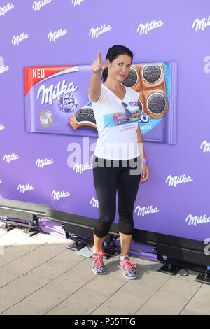 Milka Liebe Houserunning im Motel One Hamburg bietet: Mariella Ahrens Wo: Hamburg, Deutschland Wann: 24. Mai 2018 Credit: Becher/WENN.com Stockfoto