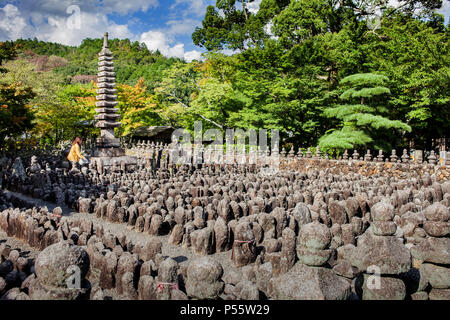 Adashino Nembutsu ji Temple Sagano, Arashiyama, Kyoto. Kansai, Japan. Stockfoto