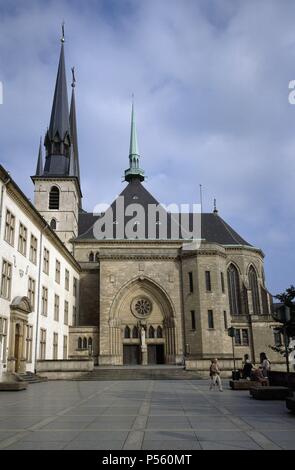 Luxemburg. Luxemburg Stadt. Notre-Dame Kathedrale. 17. Jahrhundert. Von Jean de Blocq (1583-1656). Stockfoto