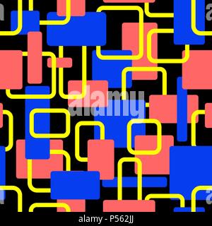 Vektor abstrakte Quadrate nahtlose Pop Art Muster Stock Vektor