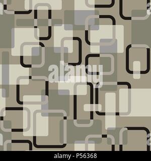 Vektor abstrakte Quadrate nahtlose vitage Grau - farbige Muster Stock Vektor