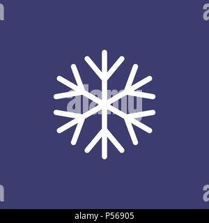 Schneeflocke Symbol für einfache Flat Style Wetter ui Design. Stock Vektor