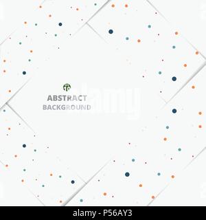 Zusammenfassung von bunten auf weißem Papier schneiden Hintergrund dot, Illustration Vector EPS 10. Stock Vektor