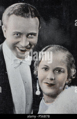 Willy Fritsch (27. Januar 1901 â € "13. Juli 1973) war ein deutscher Theater- und Filmschauspieler, Renate Müller (26. April 1906 â € "7. Oktober 1937) war ein deutscher s Stockfoto