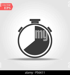 Stoppuhr Vektor icon. Clock line Symbol in trendigen Flat Style auf Hintergrund isoliert. Vector Illustration. Stock Vektor