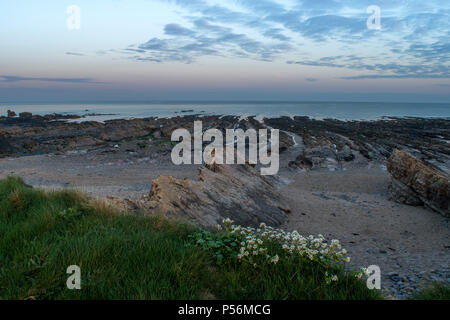 Eine Feder Dawn auf der schönen Cornwall Stockfoto