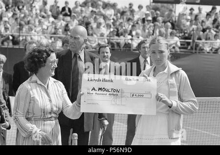 1983 Edgbaston Schale, an der Edgbaston Priorat Club in Birmingham, England, 6. bis 12. Juni 1983. Unser Bild zeigt, Runner, Alycia Molton, Damen Einzel Finale, Sonntag, 12. Juni 1983. Stockfoto