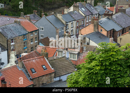 Das malerische Dorf Staithes, North Yorkshire, England. Stockfoto