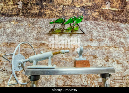 Sekt Keller der berühmten Ungarischen Törley Champagnerfabrik. Törley Sekt stammt aus fast 150 Jahren, Stockfoto