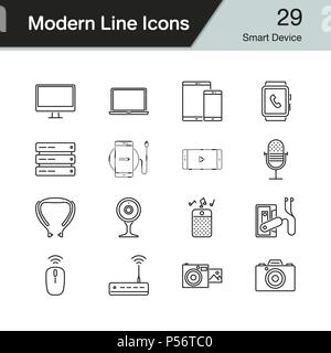 Smart Device Icons. Modernes Design Set 29. Für die Präsentation, Grafik Design, Mobile, Web Design, Infografiken. Vector Illustration. Stock Vektor